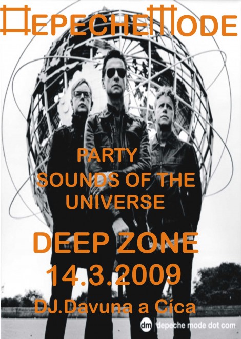 Plakát: Depeche mode party Sounds of the Universe